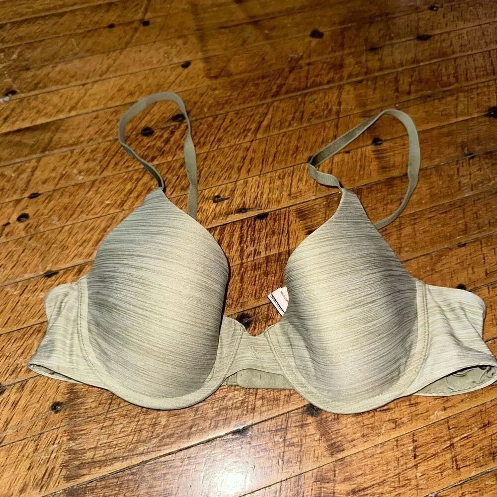 Victoria’s Secret heathered green uplift semi demi 34B bra